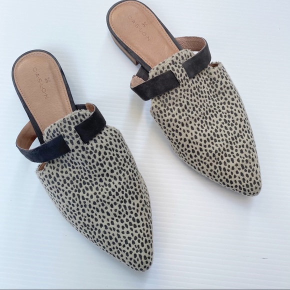 Caslon- James Taupe Cheetah Print Mules- 7